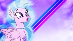 Size: 3840x2160 | Tagged: safe, artist:dashiesparkle, artist:game-beatx14, derpibooru import, edit, silverstream, hippogriff, g4, non-compete clause, female, image, png, solo, wallpaper, wallpaper edit