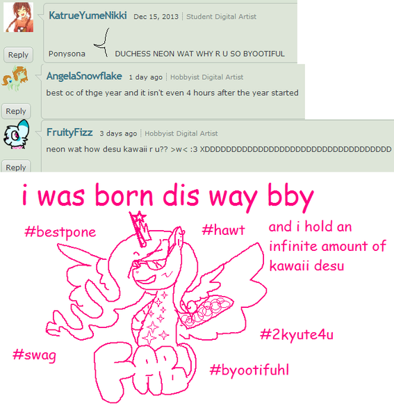 Size: 664x703 | Tagged: safe, artist:sugarlala-wut, derpibooru import, oc, oc:duchess neon wat, unofficial characters only, alicorn, pony, 2kyute4u, alicorn oc, ask, ask neon wat, desu, deviantart, donut steel, ethereal mane, fabulous, female, horn, image, joke oc, mare, png, simple background, spread wings, sunglasses, white background, wings