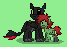 Size: 235x165 | Tagged: safe, derpibooru import, dragon, earth pony, pony, pony town, duo, green background, hiccup horrendous haddock iii, how to train your dragon, image, png, simple background, toothless the dragon