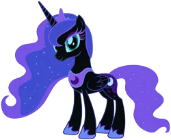 Size: 1920x1565 | Tagged: artist needed, source needed, safe, anonymous artist, derpibooru import, edit, nightmare moon, princess luna, alicorn, pony, alternate color palette, alternate design, alternate scenario, crown, cute, eyeshadow, female, headcanon, image, jewelry, lunabetes, makeup, mare, png, regalia, smiling, solo, what if