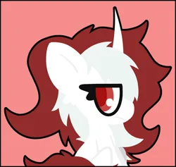 Size: 3750x3560 | Tagged: safe, artist:moonydusk, derpibooru import, oc, oc:red rocket, unofficial characters only, unicorn, fluffy, gradient background, horn, image, looking at you, png, solo, unamused