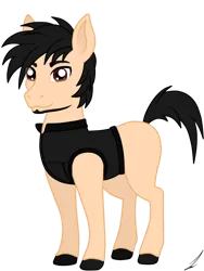 Size: 828x1104 | Tagged: safe, artist:jon080, derpibooru import, oc, oc:jon, unofficial characters only, horse, blank flank, clothes, facial hair, image, png, ponysona, simple background, transparent background, unshorn fetlocks, wild manes, wild manesified