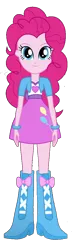 Size: 312x1077 | Tagged: safe, artist:qbert2kcat, derpibooru import, pinkie pie, equestria girls, g4, boots, clothes, high heel boots, image, jacket, png, shirt, shoes, skirt, solo, vest