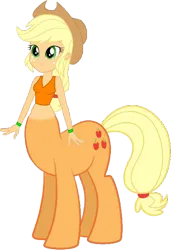 Size: 1034x1510 | Tagged: safe, artist:invisibleink, artist:tylerajohnson352, derpibooru import, applejack, centaur, taur, equestria girls, g4, beautiful, centaurified, centaurjack, cute, cutie mark, hooves, image, png, ponytaur, simple background, species swap, tail, transparent background