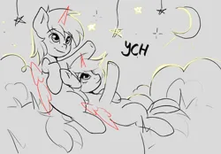 Size: 2360x1640 | Tagged: safe, derpibooru import, oc, alicorn, earth pony, pegasus, pony, unicorn, commission, couple, heart, horn, image, png, ych sketch, your character here