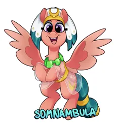 Size: 1893x2048 | Tagged: safe, artist:luximus17, derpibooru import, somnambula, pegasus, pony, clothes, female, glowpaz, image, jewelry, jpeg, mare, necklace, open mouth, open smile, rearing, simple background, smiling, solo, spread wings, white background, wings