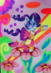 Size: 2525x3588 | Tagged: safe, artist:valemjj, derpibooru import, rarity, pony, unicorn, equestria girls, friendship through the ages, g4, horn, image, jpeg, traditional art