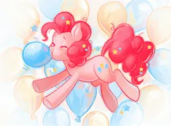 Size: 2048x1518 | Tagged: safe, artist:brdscker, derpibooru import, pinkie pie, earth pony, pony, balloon, blowing, blowing up balloons, eyes closed, female, image, inflating, jpeg, mare, solo