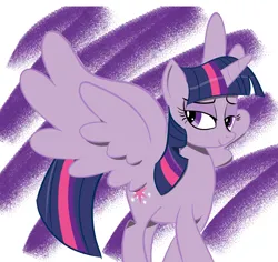 Size: 1942x1836 | Tagged: safe, artist:solarflare6041, derpibooru import, twilight sparkle, twilight sparkle (alicorn), alicorn, pony, abstract background, image, looking at you, png, smiling, smiling at you, solo, spread wings, walking, wings