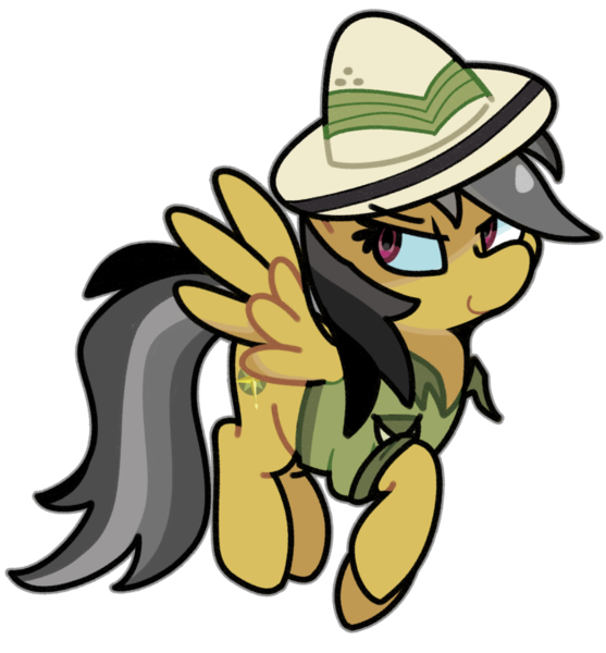 Size: 835x900 | Tagged: safe, artist:kindakismet, derpibooru import, daring do, pegasus, pony, g4, clothes, hat, image, pith helmet, png, shirt, simple background, solo, transparent background