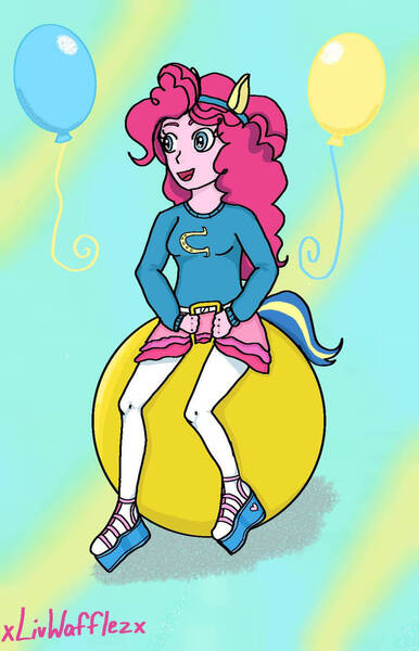 Size: 828x1287 | Tagged: safe, artist:xlivwafflezx, derpibooru import, pinkie pie, equestria girls, image, jpeg, space hopper