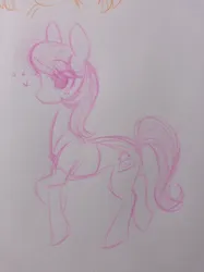 Size: 1615x2160 | Tagged: safe, artist:sparjechkaa, derpibooru import, pursey pink, pony, g4, background pony, full body, image, jpeg, sketch, traditional art