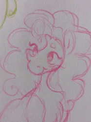 Size: 808x1080 | Tagged: safe, artist:sparjechkaa, derpibooru import, plumsweet, earth pony, g4, bust, chubby cheeks, curly mane, headcanon, image, jpeg, looking at you, sketch, smiling, smiling at you, solo, traditional art