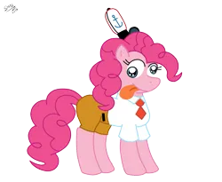 Size: 1015x833 | Tagged: safe, artist:supermaster10, derpibooru import, pinkie pie, earth pony, pony, g4, 2014, female, image, mare, png, simple background, solo, spongebob squarepants, tongue out, transparent background