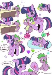 Size: 1640x2360 | Tagged: safe, artist:叶荫, derpibooru import, spike, twilight sparkle, twilight sparkle (alicorn), ponified, alicorn, dragon, pegasus, pony, g4, book, colt, cute, duo, duo male and female, egg, female, foal, hug, image, male, mare, nightmare, png, ponified spike, role reversal, species swap, spikabetes, twiabetes, wing blanket, winged spike, winghug, wings