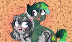 Size: 1240x720 | Tagged: safe, artist:ahh_hentai, derpibooru import, oc, oc:guaiacol, unofficial characters only, pony, unicorn, zebra, cute, digital art, duo, heart, heart eyes, horn, hug, image, jpeg, starry eyes, tongue out, unicorn oc, wingding eyes, zebra oc