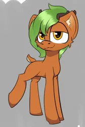 Size: 572x850 | Tagged: safe, artist:cotarsis, derpibooru import, oc, unofficial characters only, deer, pony, colored sketch, gray background, image, looking at you, png, simple background, sketch, solo