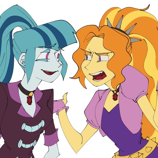 Size: 1500x1500 | Tagged: safe, artist:jzdog_0205, derpibooru import, adagio dazzle, sonata dusk, equestria girls, g4, duo, duo female, female, image, jpeg, simple background, white background