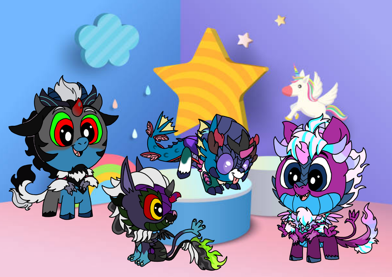 Size: 1414x1000 | Tagged: safe, artist:zetikoopa, derpibooru import, ahuizotl, grogar, king sombra, lord tirek, pharynx, pony of shadows, shining armor, storm king, oc, oc:alastor, oc:bass thunder, oc:dark havok, oc:keiran, oc:odysseus, oc:phantom infinite, changedling, changeling, them's fightin' herds, g5, my little pony: the movie, alexandrite arcane, amalgamation, baby, community related, cute, female to male, fusion, image, monster shining armor, opaline arcana, png, prince pharynx, rule 63, stronghoof hoofstrong (tfh), updated, updated design