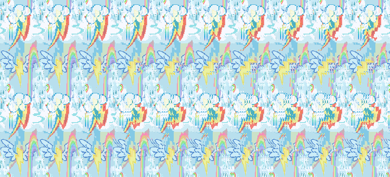 Size: 880x400 | Tagged: safe, artist:torpy-ponius, derpibooru import, rainbow dash, tank, cutie mark, image, pattern, png, salute, stereoscopy, wonderbolts logo