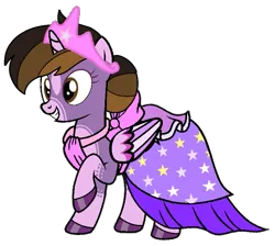 Size: 745x668 | Tagged: safe, artist:noi kincade, derpibooru import, oc, oc:princess kincade, unofficial characters only, alicorn, alicorn oc, clothes, dress, female, horn, image, jewelry, png, regalia, simple background, solo, transparent background, wings