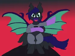 Size: 2048x1536 | Tagged: safe, artist:silverfishv9, derpibooru import, oc, oc:dusks dim (solredrose), unofficial characters only, bat pony, pony, bat pony oc, bat wings, batmare, clothes, cosplay, costume, crossover, gradient background, image, jpeg, nightmare night, spread wings, standing on two hooves, wings