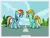Size: 1815x1387 | Tagged: safe, artist:mariana10990, derpibooru import, lightning dust, rainbow dash, pegasus, pony, g4, budge studios, duo, duo female, female, image, jpeg, looking at each other, mare, my little pony color by magic