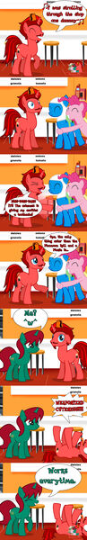 Size: 982x6100 | Tagged: safe, artist:jasperpie, derpibooru import, pinkie pie, oc, oc:finn the pony, oc:harmony dancer, oc:jasper pie, comic, cute, diapinkes, female, fez, hat, image, jpeg, male, oc x oc, ocbetes, pie's pizzeria, pie's pizzeria (ponyville), ship:dancerjasper, shipping, straight