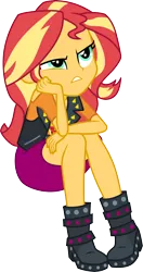 Size: 3000x5700 | Tagged: safe, artist:cloudy glow, derpibooru import, sunset shimmer, driving miss shimmer, equestria girls, equestria girls series, g4, image, my little pony equestria girls: choose your own ending, png, simple background, solo, transparent background, vector