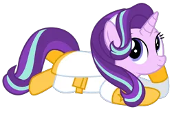 Size: 3000x1996 | Tagged: safe, artist:keronianniroro, derpibooru import, starlight glimmer, pony, unicorn, cute, glimmerbetes, high res, hoof on face, horn, image, lying down, png, simple background, solo, the boys, transparent background, vector