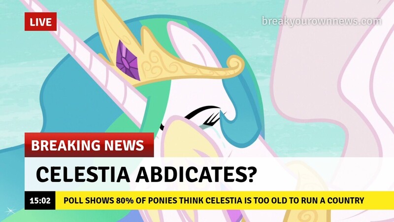 Size: 1280x720 | Tagged: safe, derpibooru import, edit, edited screencap, screencap, princess celestia, alicorn, pony, a royal problem, g4, break your own news, crown, crying, eyes closed, female, image, jewelry, jpeg, mare, news, news report, regalia, sad, sadlestia, solo