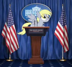 Size: 2048x1905 | Tagged: safe, artist:crookedbeetles, derpibooru import, edit, derpy hooves, pegasus, pony, g4, american flag, current events, election, female, flag, grin, image, jpeg, mare, meme, smiling, solo, united states, white house