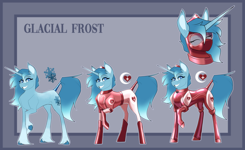 Size: 4413x2700 | Tagged: safe, artist:parrpitched, derpibooru import, oc, oc:glacial frost(fireverse), unofficial characters only, unicorn, alternate universe, clothes, concave belly, fireheart76's latex suit design, gloves, horn, image, latex, latex boots, latex gloves, latex suit, long horn, png, prisoners of the moon, reference sheet, rubber, rubber boots, rubber gloves, rubber suit, thin, unicorn oc