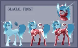 Size: 4413x2700 | Tagged: safe, artist:parrpitched, derpibooru import, oc, oc:glacial frost(fireverse), unofficial characters only, unicorn, alternate universe, clothes, concave belly, fireheart76's latex suit design, gloves, horn, image, latex, latex boots, latex gloves, latex suit, long horn, png, prisoners of the moon, reference sheet, rubber, rubber boots, rubber gloves, rubber suit, thin, unicorn oc