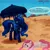 Size: 3000x3000 | Tagged: safe, alternate version, artist:some_ponu, pinkie pie, princess luna, alicorn, earth pony, pony, desert, dialogue, dream, dream walker luna, duo, female, hoof hold, image, jpeg, lidded eyes, looking at something, mare, melting, painterly, parasol (umbrella), prone, signature, x eyes