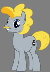 Size: 1512x2160 | Tagged: safe, artist:star polaris and friends, derpibooru import, earth pony, pony, g4, my little pony: pony life, base used, facial hair, freckles, g4.5 to g4, generation leap, gray background, image, male, moustache, older, png, simple background, smiling, solo, stallion