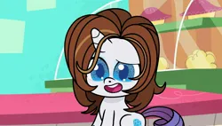 Size: 1920x1088 | Tagged: safe, derpibooru import, screencap, rarity, pony, unicorn, g4, my little pony: pony life, the root of it, spoiler:pony life s01e19, alternate hairstyle, horn, image, jpeg, karen