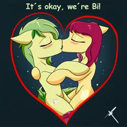Size: 4096x4096 | Tagged: safe, artist:bluishdraft, derpibooru import, oc, unofficial characters only, earth pony, pony, bisexual, blushing, comma splice, duo, duo female, earth pony oc, eyes closed, female, grammar error, image, jpeg, kissing, lesbian, oc x oc, shipping