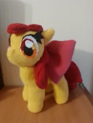 Size: 3000x4000 | Tagged: safe, artist:jbond, derpibooru import, apple bloom, earth pony, pony, g4, bow, female, filly, foal, hair bow, handmade, image, irl, jpeg, photo, plushie, solo