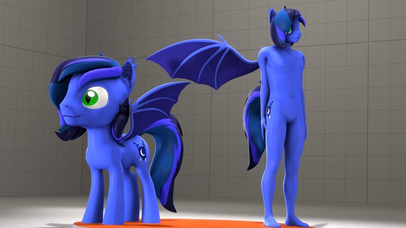 Size: 1920x1080 | Tagged: suggestive, artist:kasjer19, ponerpics import, oc, unofficial characters only, anthro, 3d, anthro with ponies, featureless crotch, feet, image, jpeg, male, male nipples, nudity