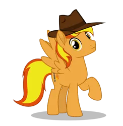 Size: 1600x1642 | Tagged: safe, artist:elizaro622044, derpibooru import, oc, oc:firey ratchet, unofficial characters only, pegasus, detective, fedora, hat, image, male, png, simple background, solo, transparent background