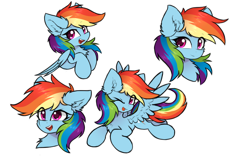 Size: 3000x2000 | Tagged: safe, artist:rejiser, derpibooru import, rainbow dash, pegasus, pony, g4, chest fluff, cute, cutie mark, dashabetes, ear fluff, female, floppy ears, flying, folded wings, image, looking at you, one eye closed, open mouth, png, raised hoof, simple background, smiling, smiling at you, spread wings, tail, tongue out, white background, wings, wink