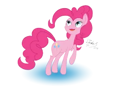 Size: 9921x7016 | Tagged: safe, artist:lomewa, derpibooru import, pinkie pie, earth pony, pony, g4, 2018, female, image, mare, open mouth, png, raised hoof, simple background, solo, transparent background