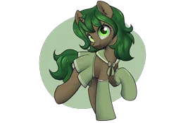 Size: 3598x2500 | Tagged: safe, artist:dumbwoofer, derpibooru import, oc, oc:pine shine, pony, unicorn, ascot, clothes, ear fluff, female, head tilt, horn, image, looking at you, mare, png, raised hoof, simple background, skirt, smiling, smiling at you, socks, solo, transparent background