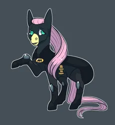 Size: 500x540 | Tagged: safe, artist:art-and-a-half, derpibooru import, fluttershy, pegasus, pony, g4, batman, cape, clothes, cosplay, costume, dc comics, female, flutterbatman, image, jpeg, mask, solo