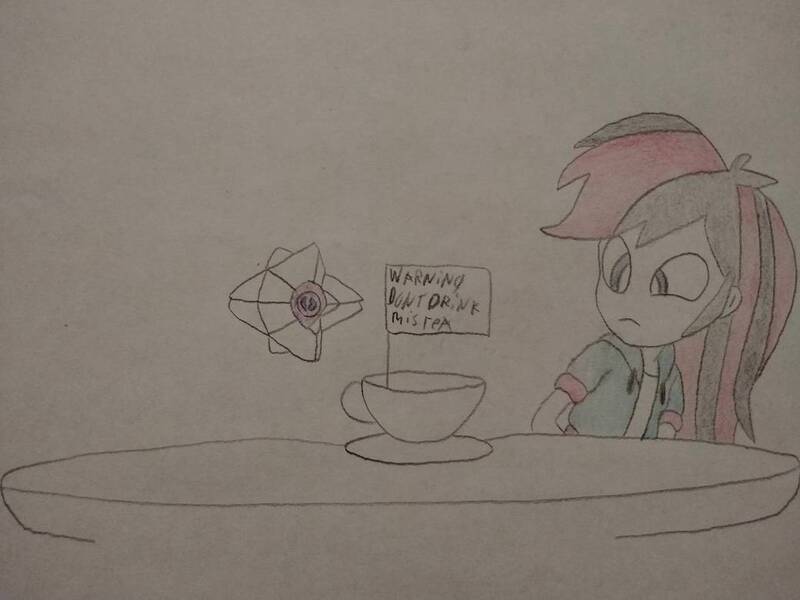 Size: 1040x780 | Tagged: safe, artist:arrowsweetie, derpibooru import, oc, oc:red arrow, unofficial characters only, human, equestria girls, g4, cup, food, image, jpeg, solo, tea, teacup, traditional art