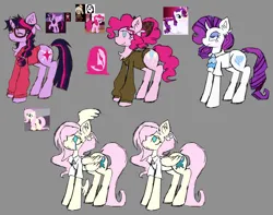 Size: 2080x1636 | Tagged: safe, artist:maxis_da_hades, derpibooru import, fluttershy, pinkie pie, rarity, twilight sparkle, pegasus, pony, unicorn, bow, breasts, delicious flat chest, doodle, flattershy, horn, image, my little dream journal, png, yume nikki