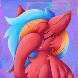 Size: 3000x3000 | Tagged: safe, artist:gaffy, derpibooru import, oc, oc:gaffy, unofficial characters only, pegasus, chest fluff, ear fluff, facehoof, female, image, pegasus oc, png, solo, vent art, wings