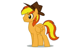 Size: 2135x1319 | Tagged: safe, artist:williamtheofficial, derpibooru import, oc, oc:firey ratchet, unofficial characters only, pegasus, g4, fedora, hat, image, male, png, simple background, transparent background, vector