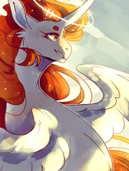 Size: 1187x1568 | Tagged: safe, artist:riressa, derpibooru import, daybreaker, alicorn, pony, image, png, solo